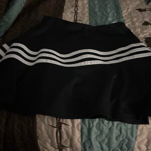 Black Skirt with White Stripes